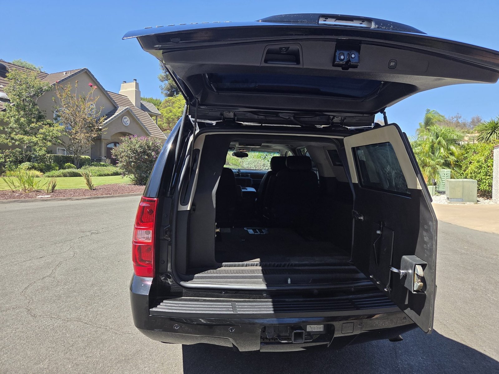 Liftgate and armored rear swing door open