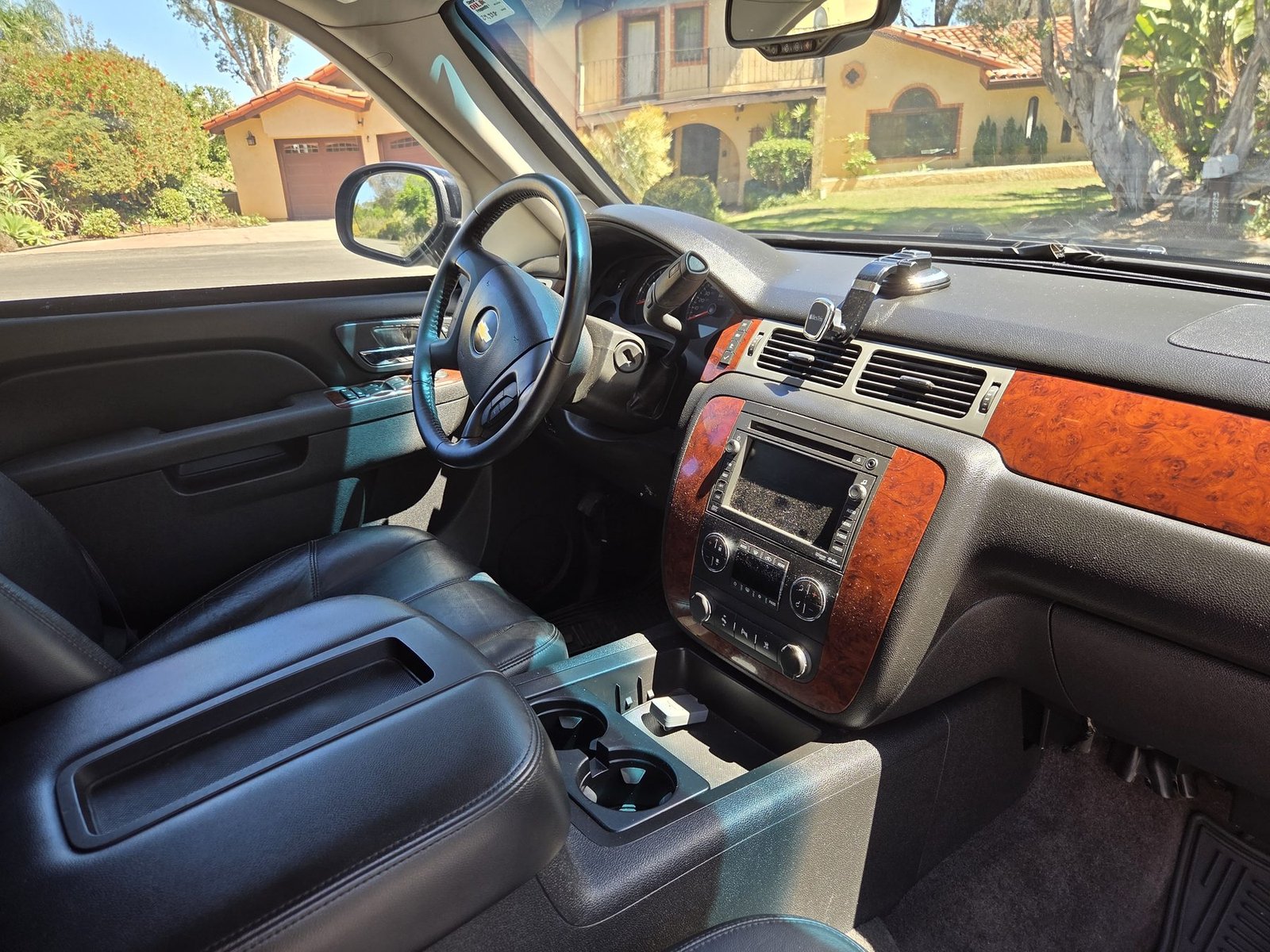 Dashboard with wood trim